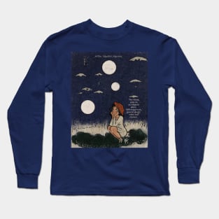 Mushroom girl under three moons Long Sleeve T-Shirt